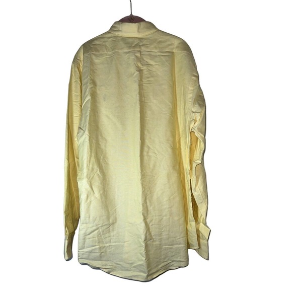 Ralph Lauren Yellow Custom Fit Cotton Button Down Long Sleeve Shirt Men XL - Picture 5 of 8